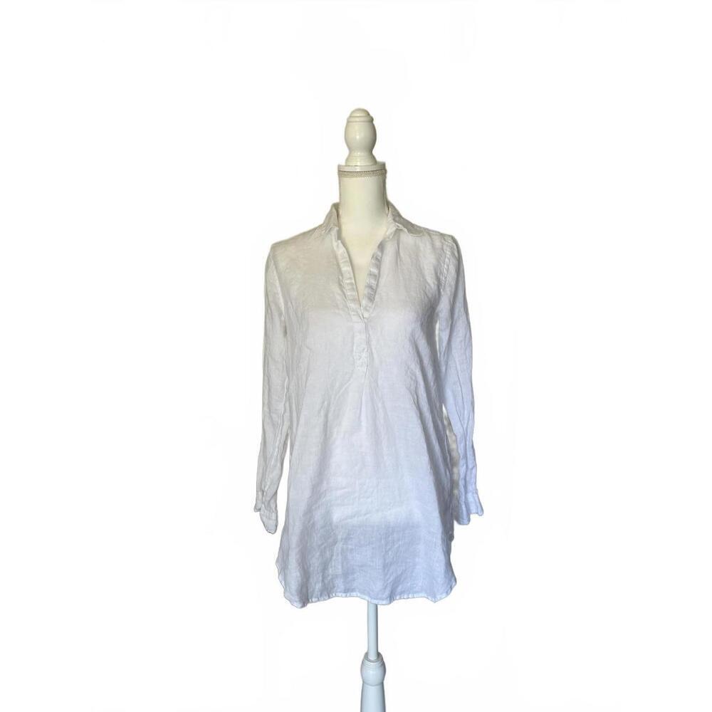 GAP White Long Sleeve Women's Tunic Top